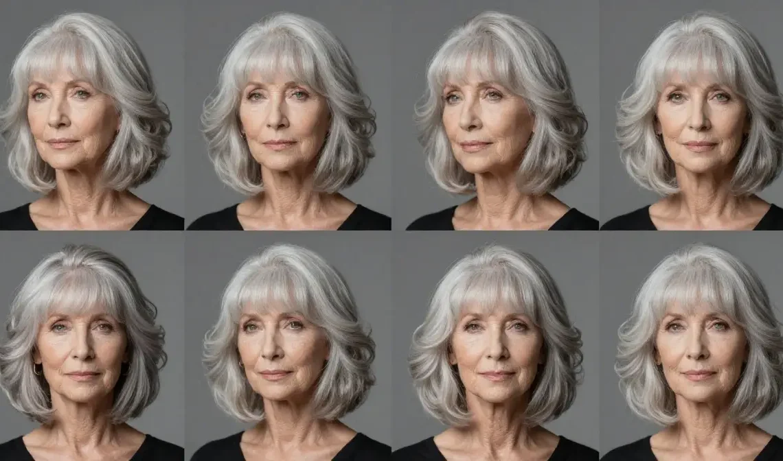 medium length hairstyles for older women