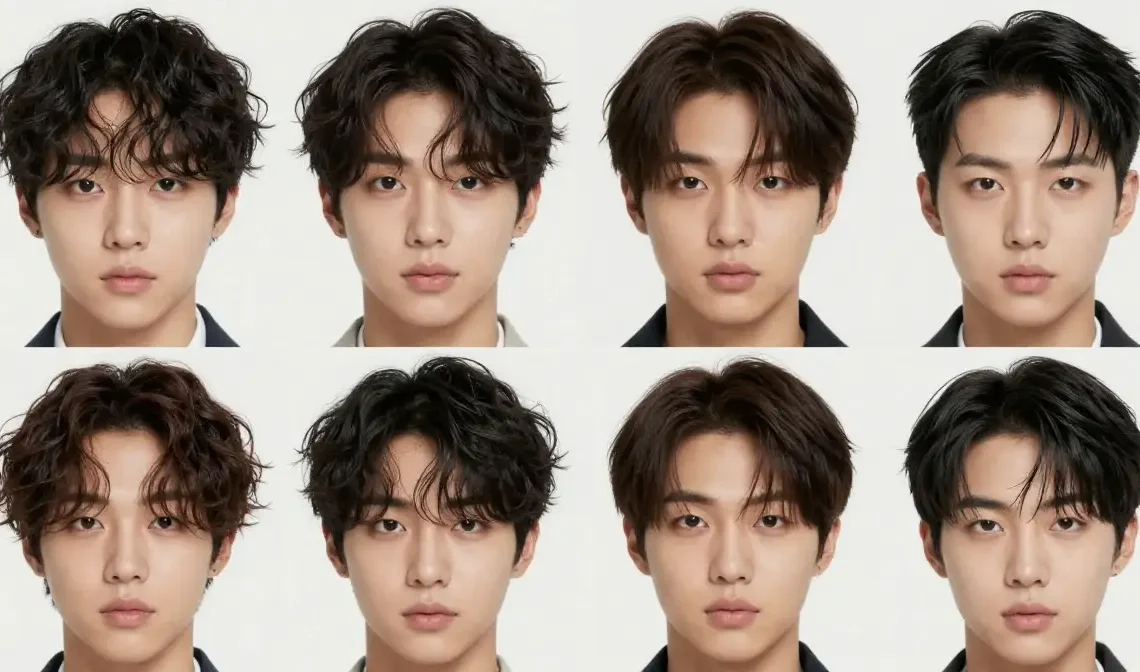 middle part hair men