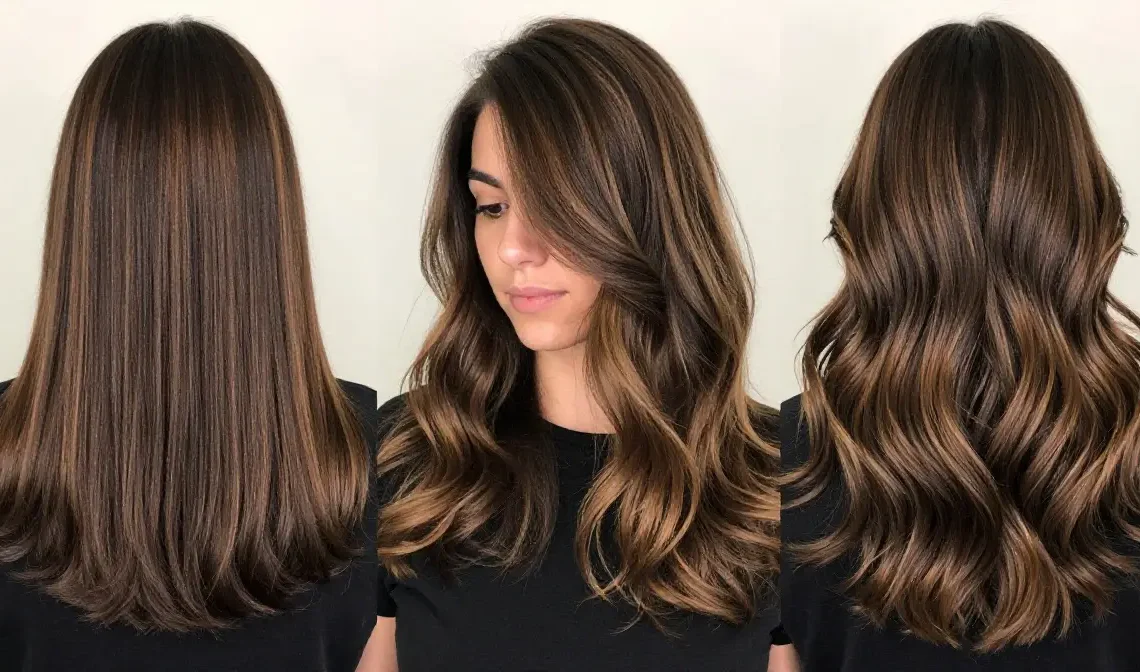 winter balayage brunettes