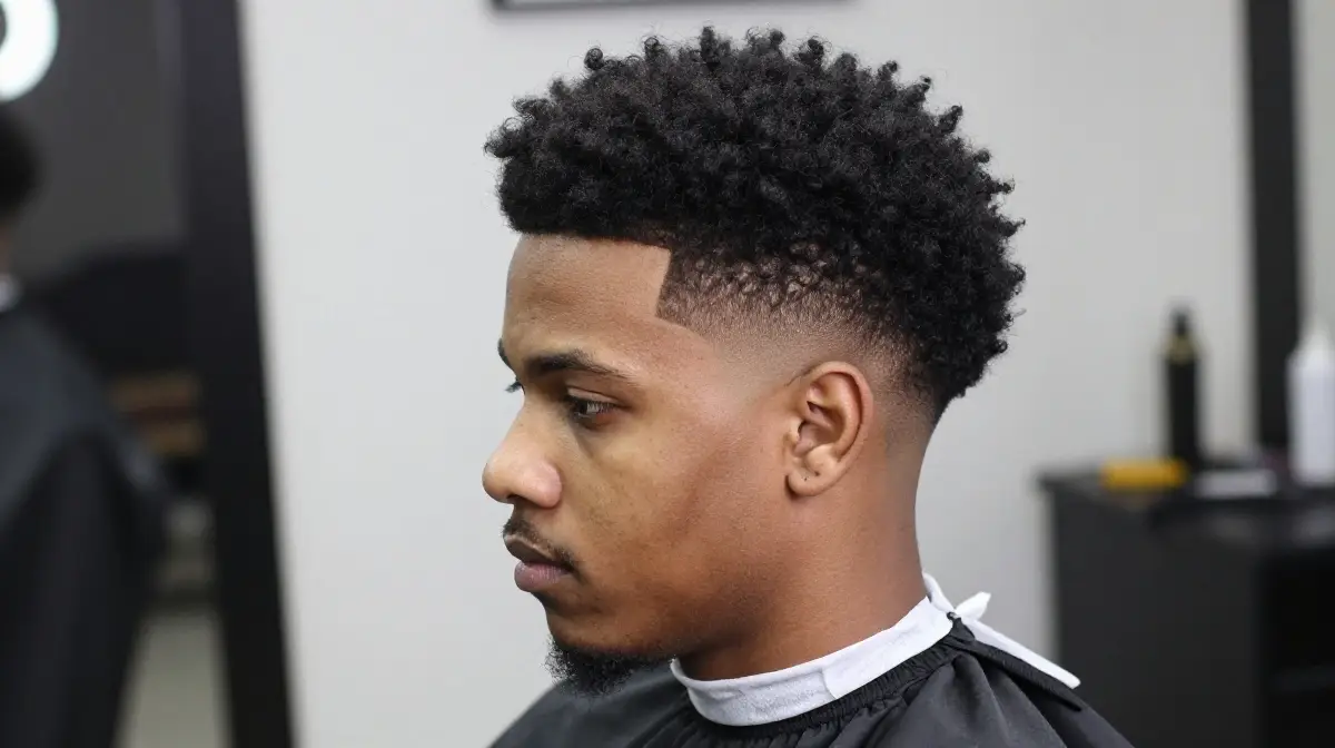 Afro Top with Skin Fade
