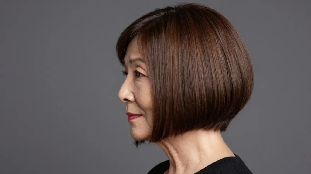 Angled Bob for Women Over 50