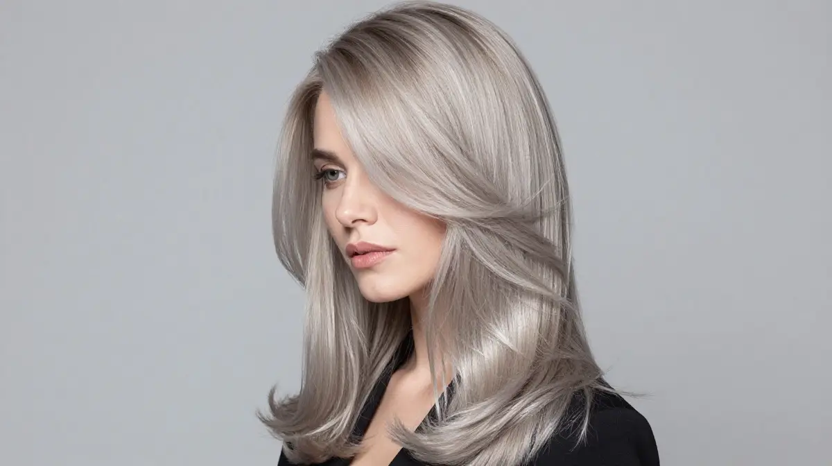 Ash Blonde with Silver Highlights