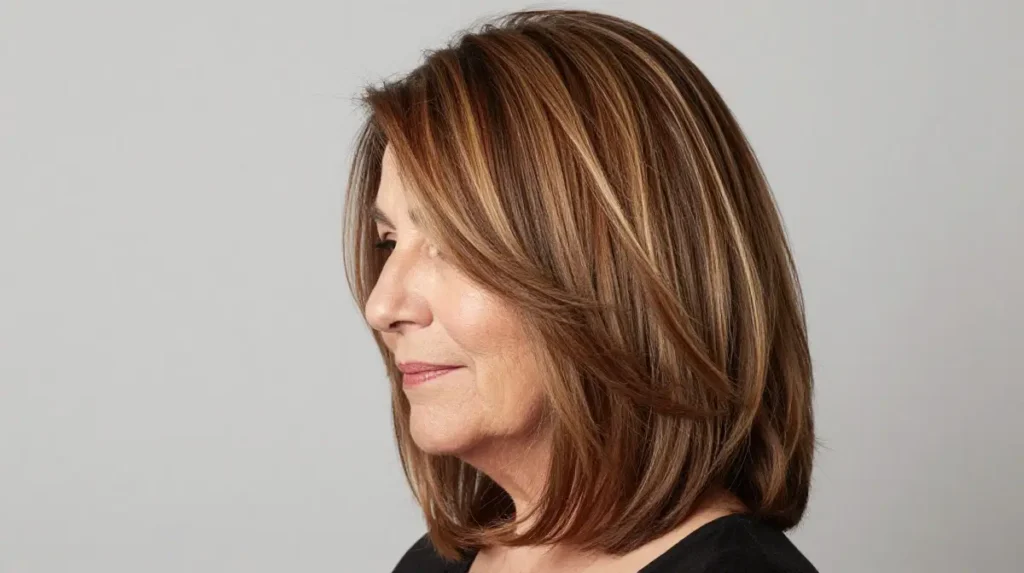 Balayage Highlights on Medium Length Hair
