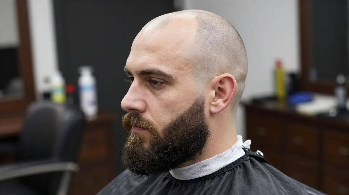 Bald Fade with Beard