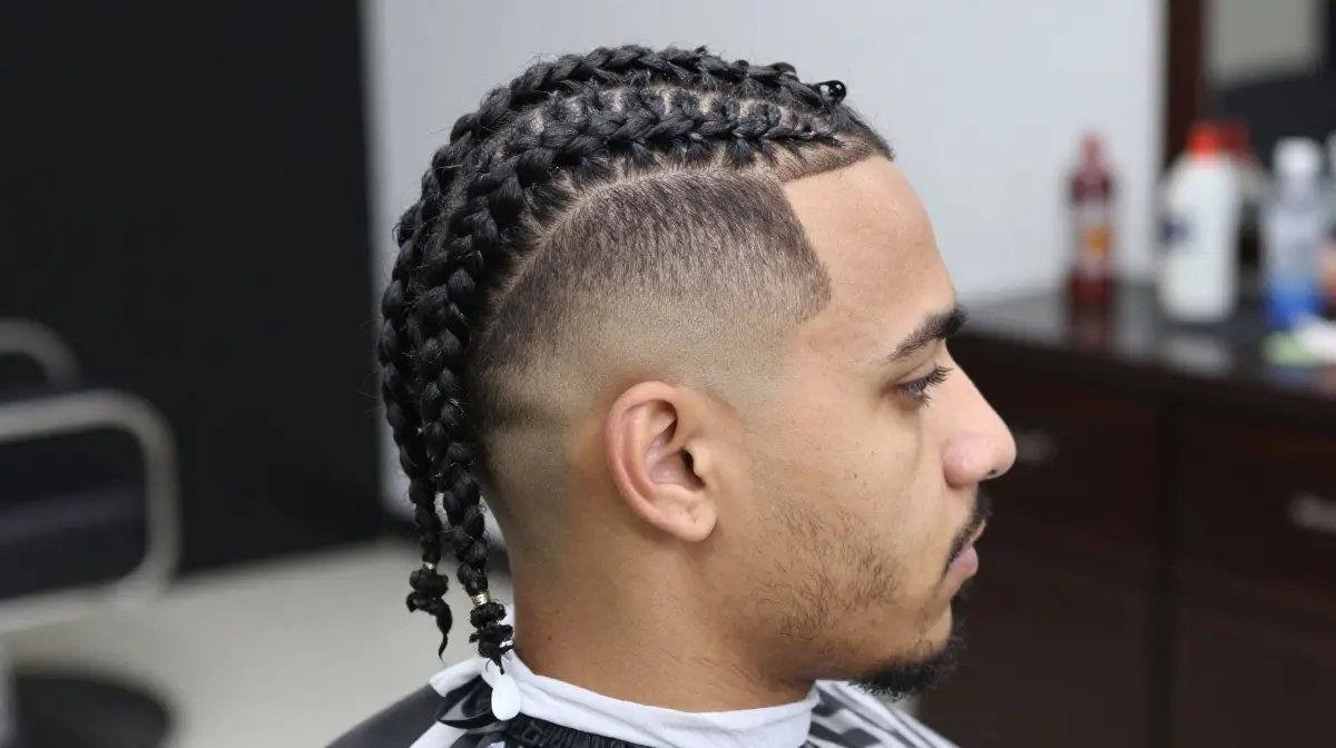 Bald Fade with Braids