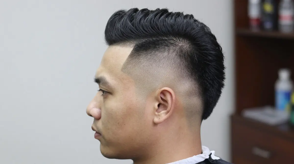 Bald Fade with Mohawk