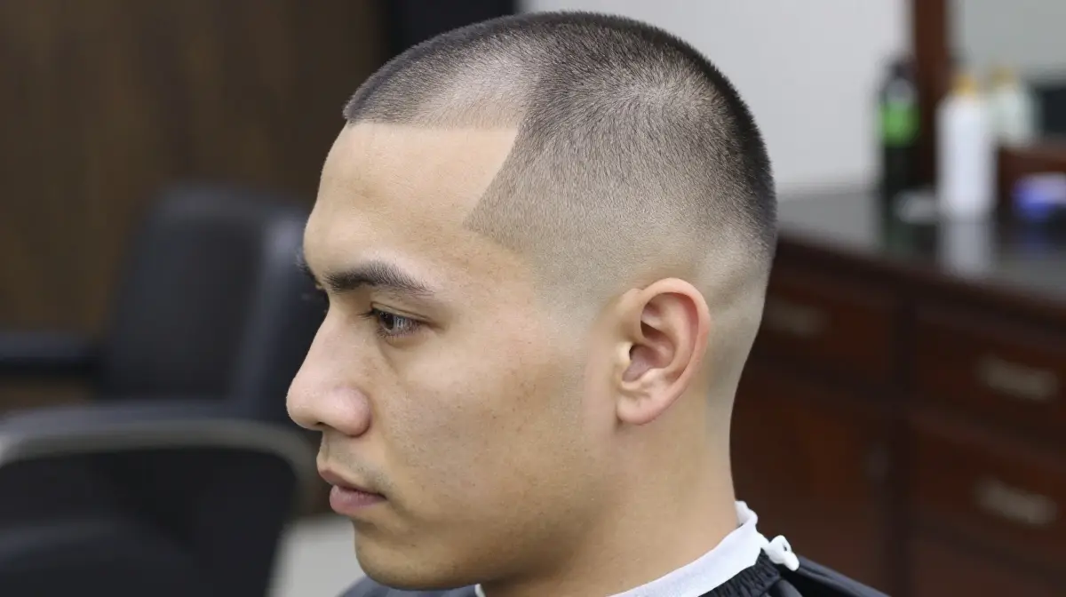 Bald Fade with Shape Up