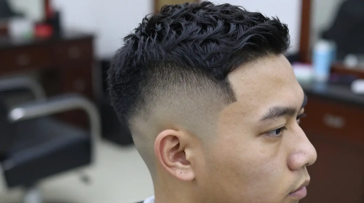 Bald Fade with Waves