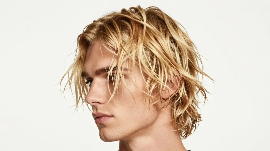 Blonde Textured Crop with High Fade