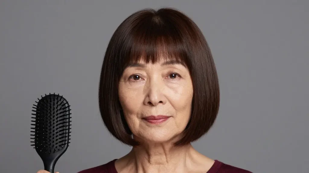 Blunt Bob for Fine Hair at 60