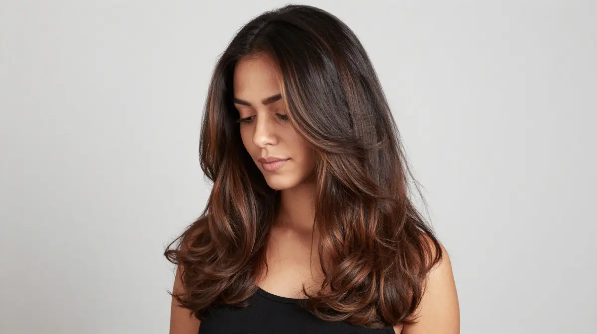 Brown Highlights on Natural Black Hair