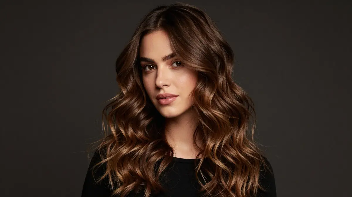Brunette Balayage for Wavy Hair