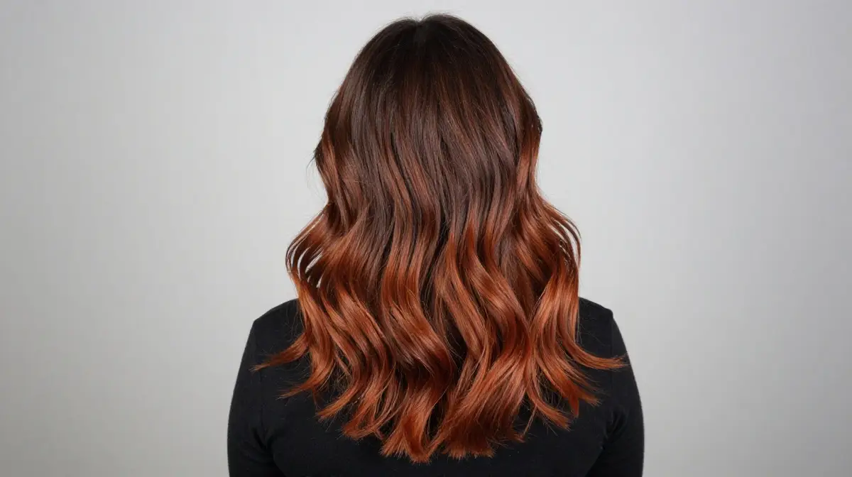 Brunette Ombre into Warm Terracotta