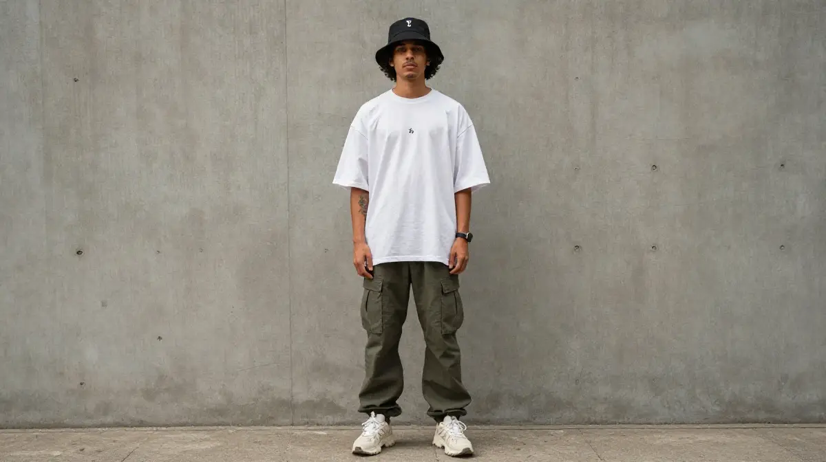 Bucket Hat with Casual Streetwear