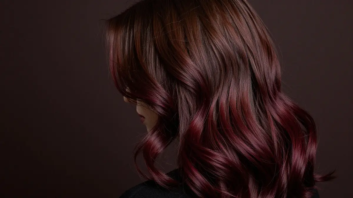 Burgundy and Brown Highlights