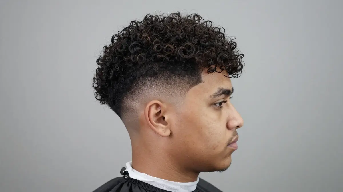 Burst Fade for Curly Hair