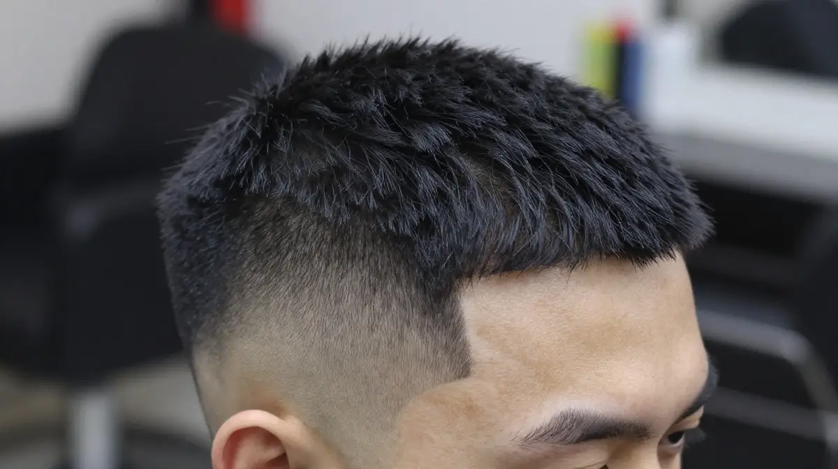 Burst Fade with Textured Top