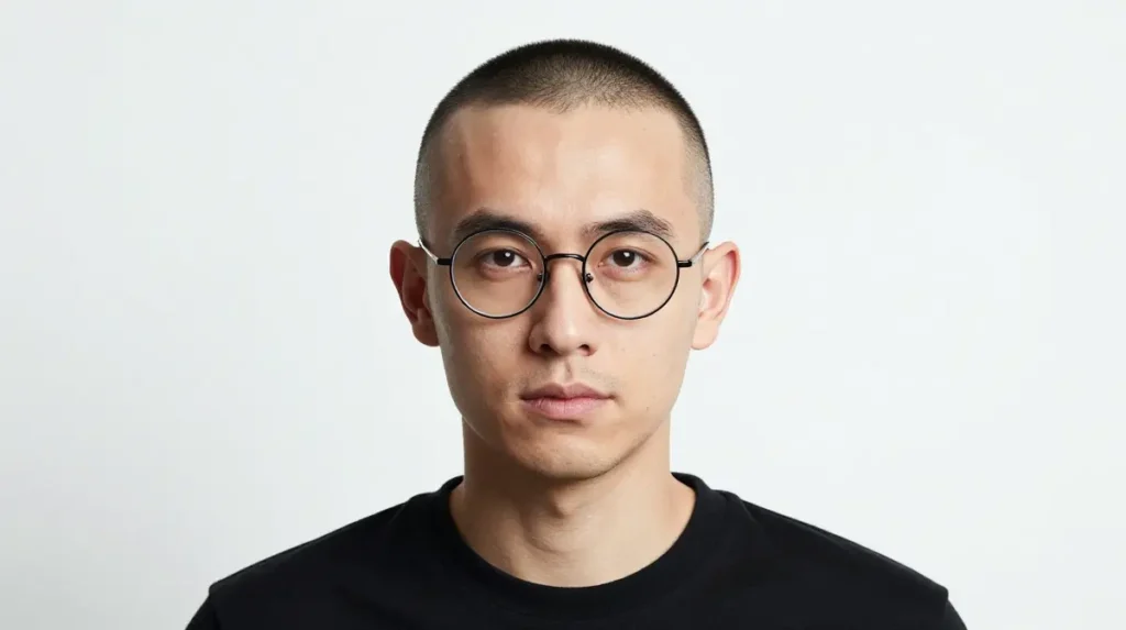 Buzz Cut with Glasses