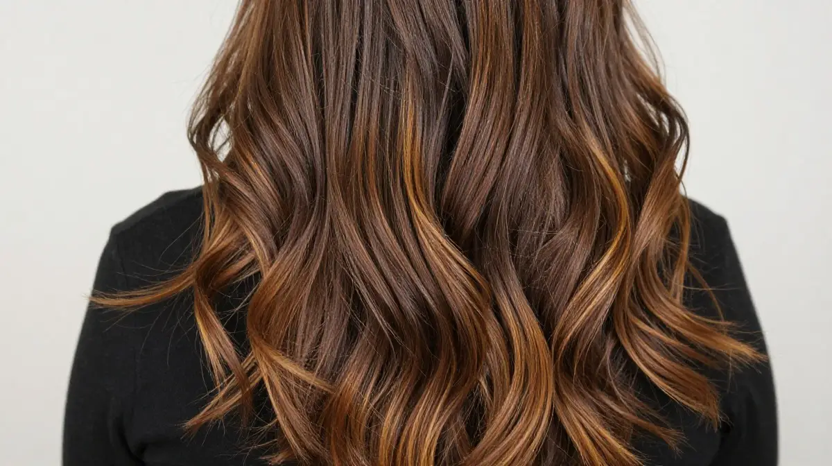 Caramel Balayage on Dark Base