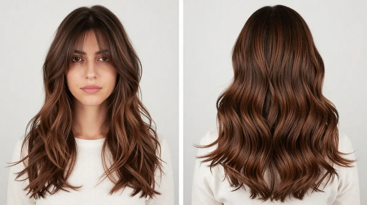 Caramel Balayage with Chocolate Lowlights