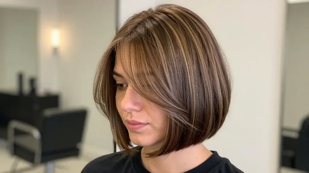 Choppy Bob with Balayage for Fine Hair