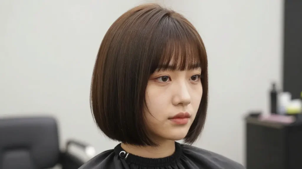 Choppy Bob with Side Swept Fringe