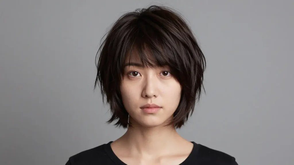 Choppy Layers Short Haircut Round Face
