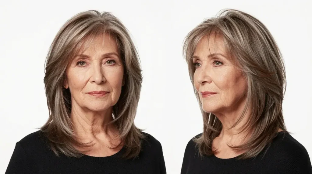 Classic Feathered Layers for Women Over 70