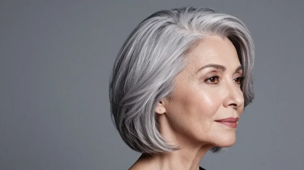 Classic Silver and Gray Hair Styling
