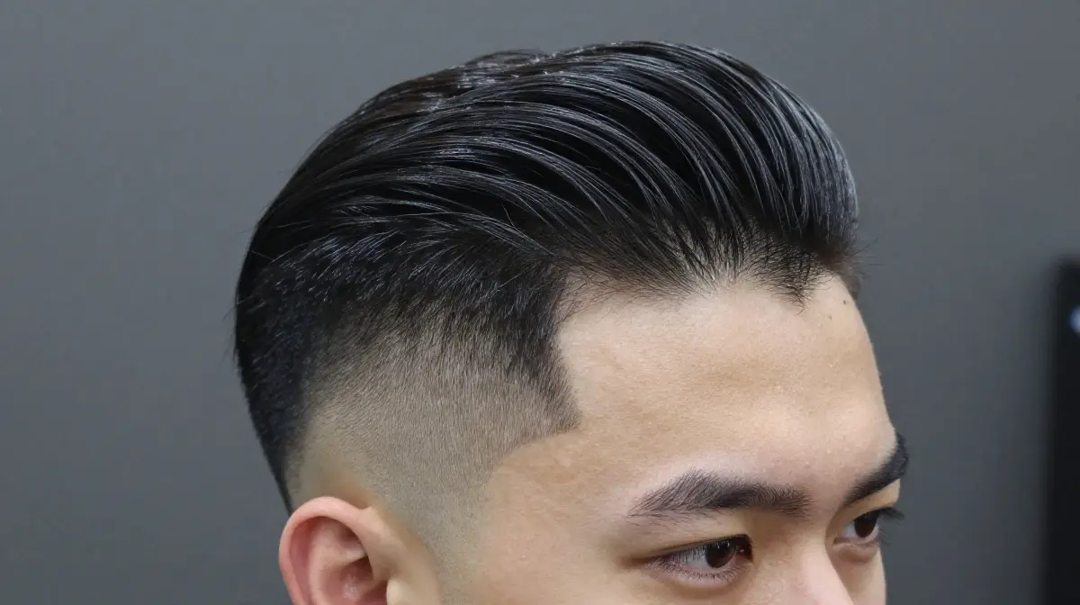 Classic Taper with Slicked Back Hair