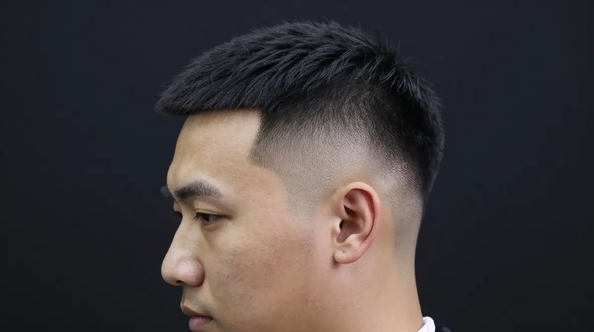 Classic Temple Fade with Textured Top