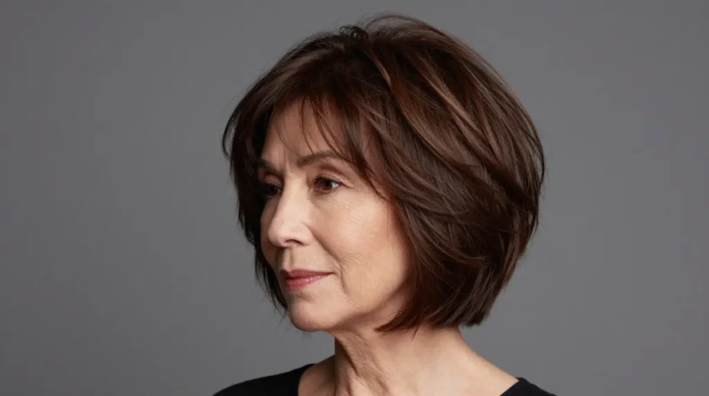 Classic Textured Bob for Women Over 70