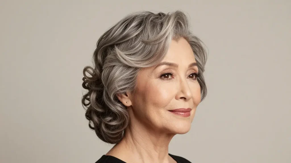 Classic Upswept Style for Women Over 70