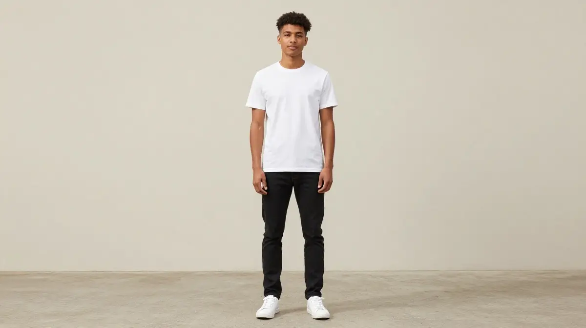 Classic White Tee and Dark Jeans