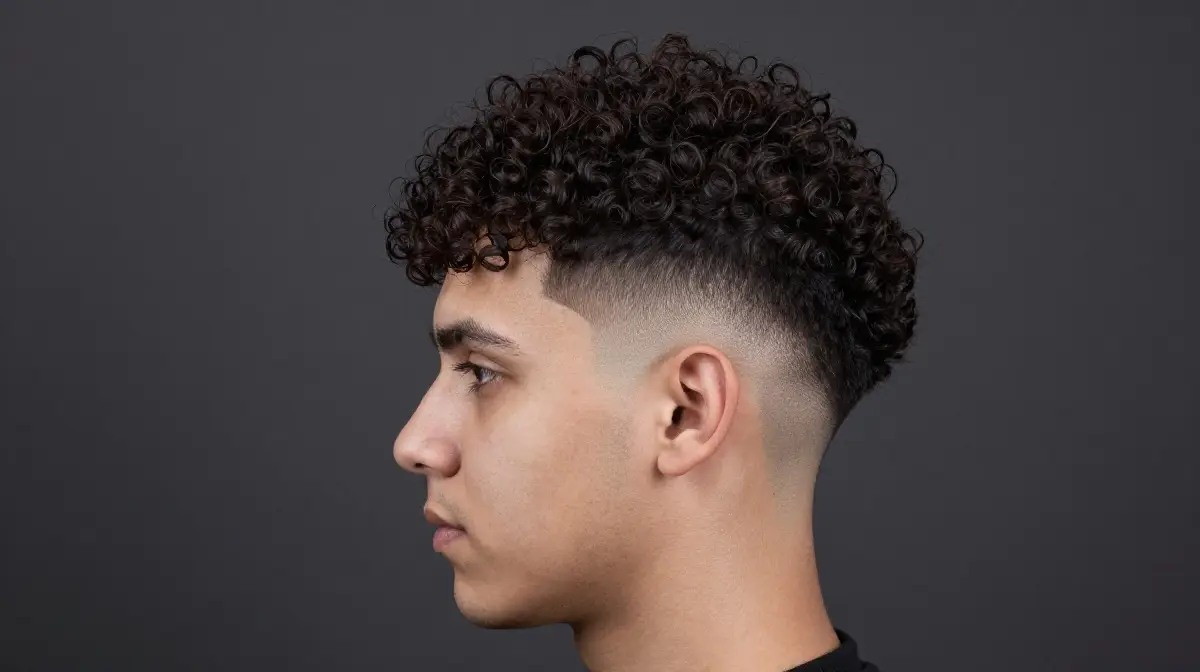 Curly Top with Skin Fade