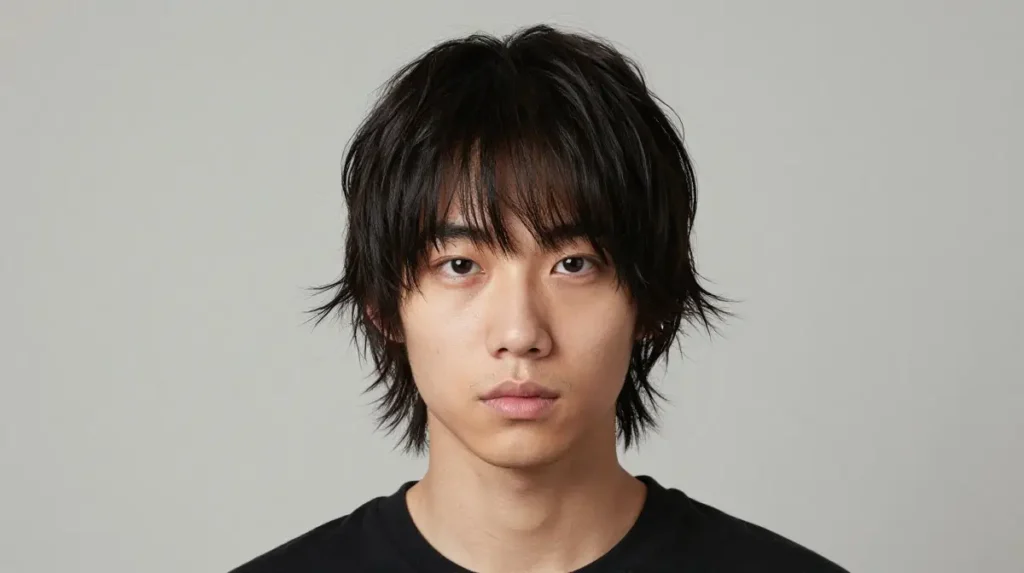 Curtain Bangs for Square Face Men