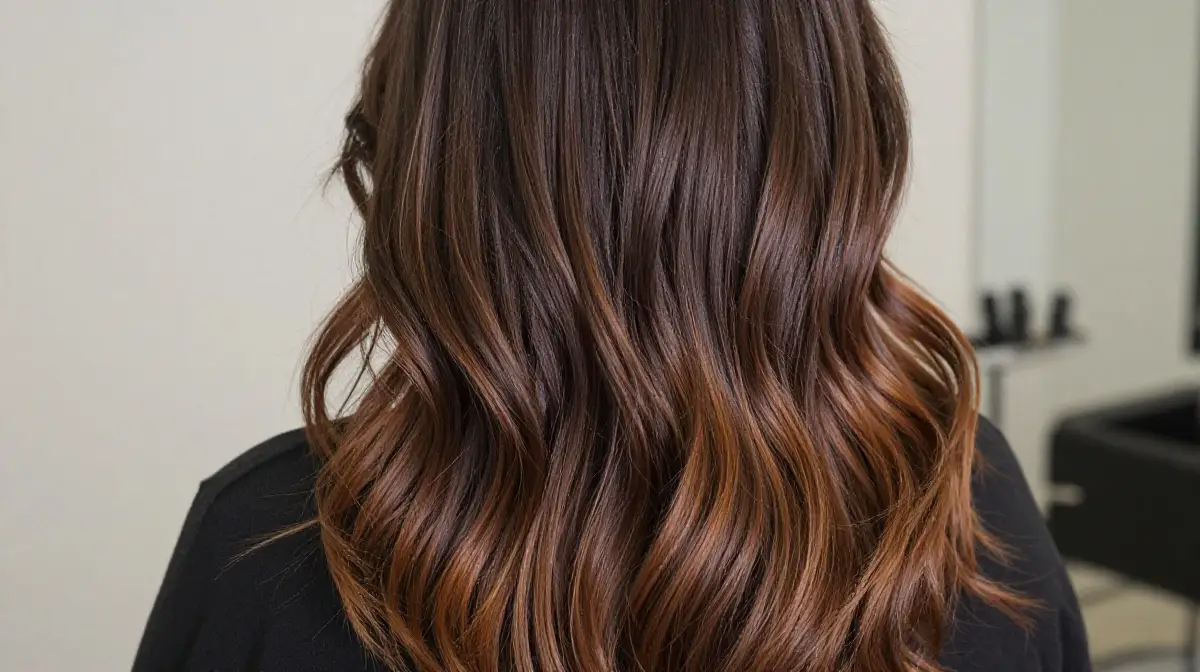 Dark Brown to Caramel Balayage
