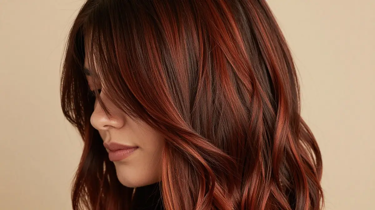 Dark Brown with Auburn Highlights