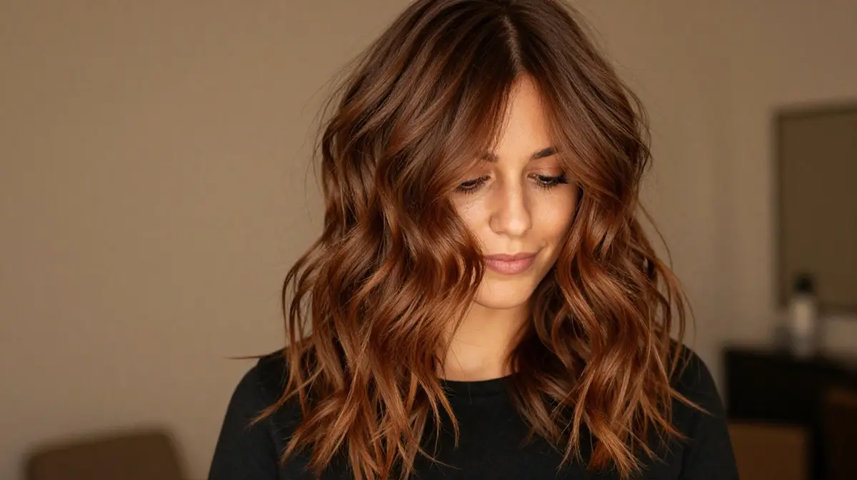Dark Caramel Balayage Fall Color