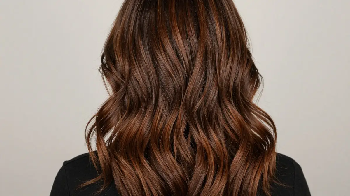 Dark Caramel Balayage with Toffee Tones