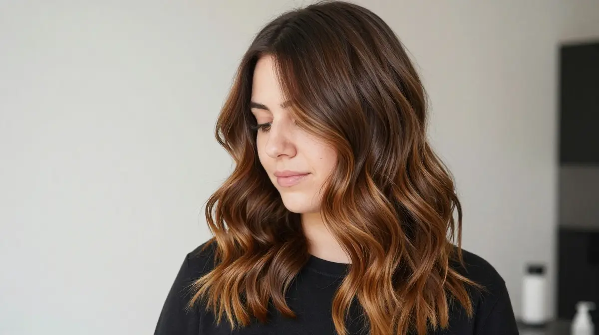 Dark Honey Balayage on Brunette