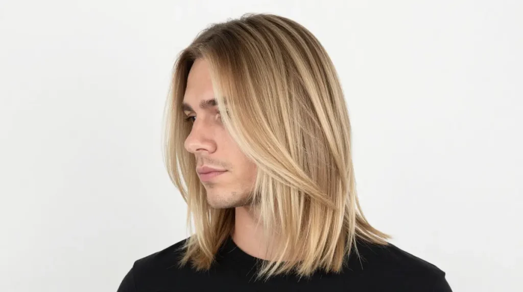 Dirty Blonde Curtain Bangs