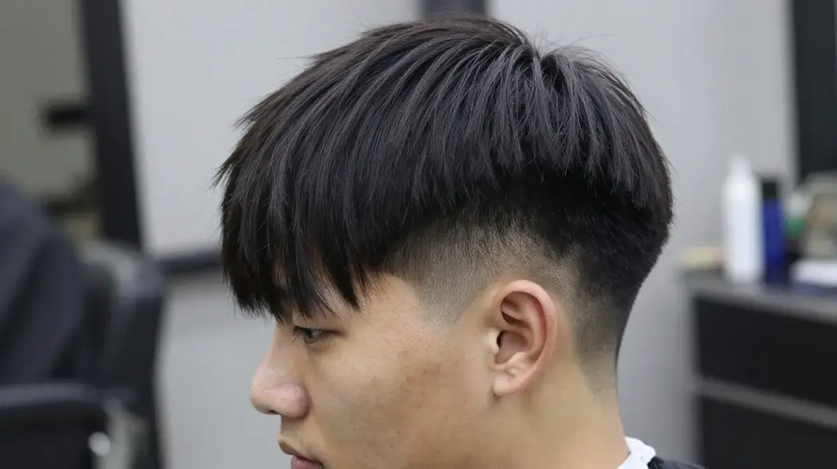 Drop Fade with Straight Fringe
