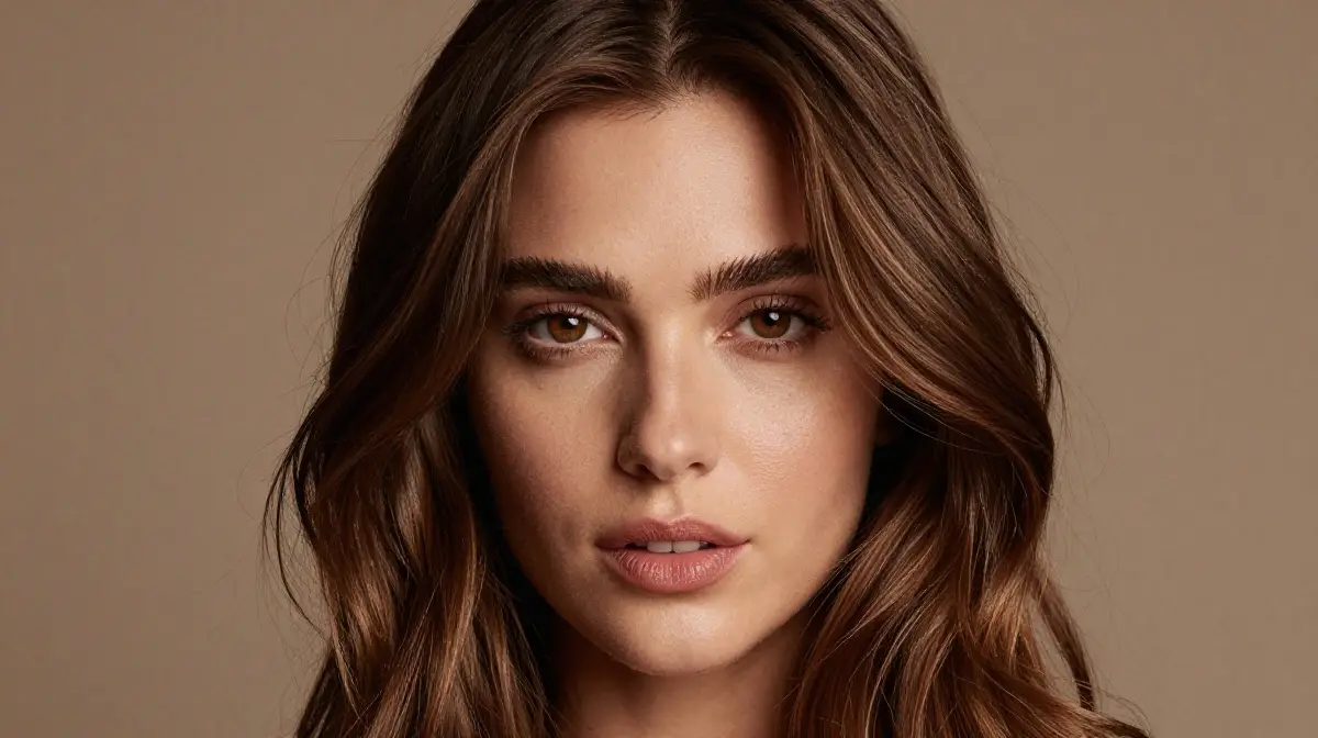 Face Framing Highlights on Brown Hair