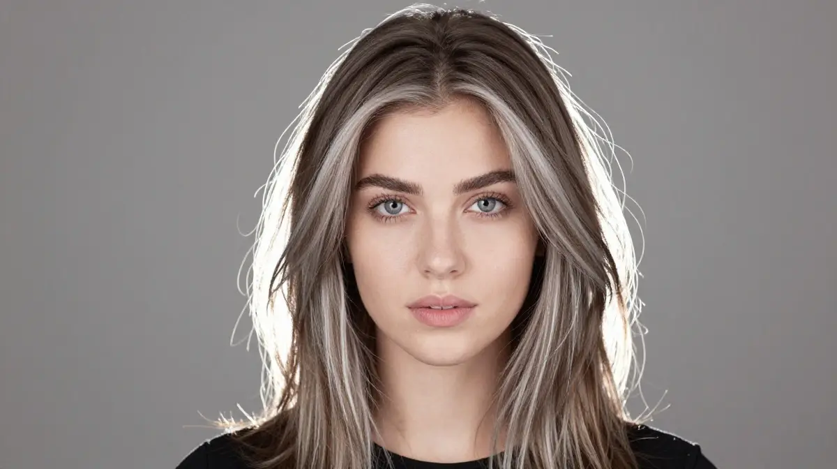 Face-Framing Silver Highlights