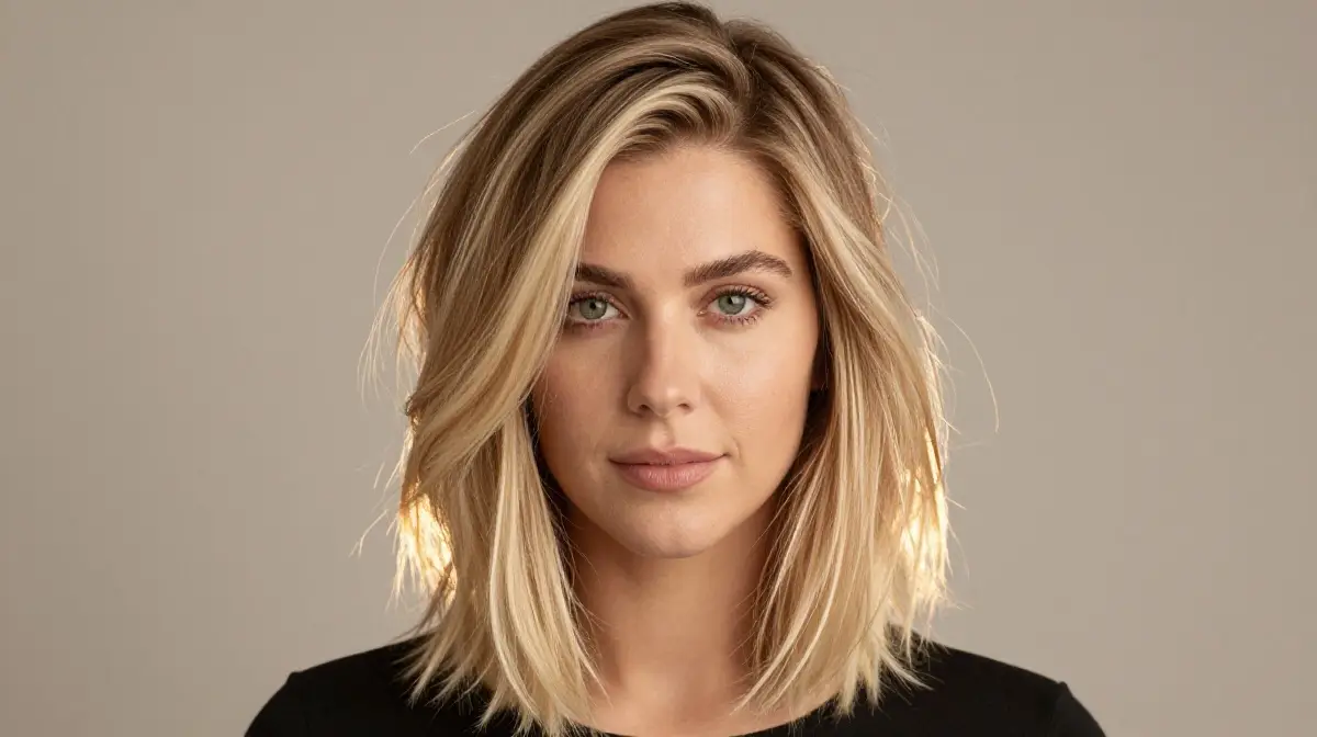 Face-Framing Winter Blonde Highlights
