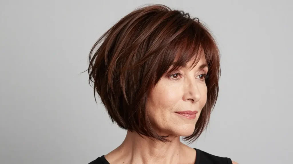 Feathered Layered Bob for Thin Hair