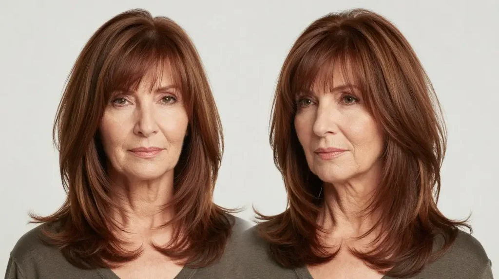 Feathered Layers for Women Over 60