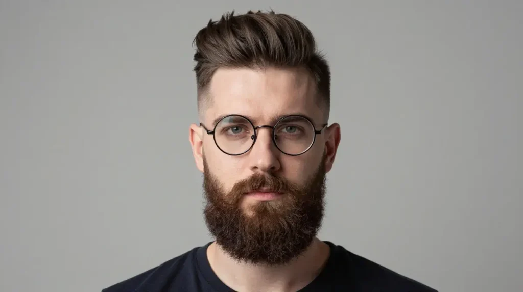 Hairstyles for Men with Glasses and Beard