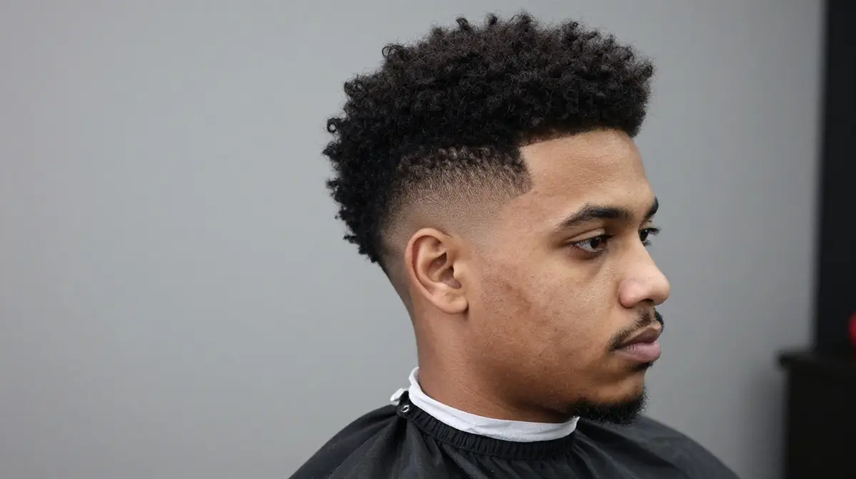 High Bald Fade with Afro